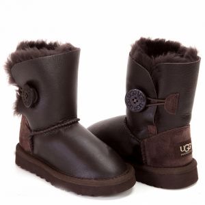 Угги Kids Bailey Button Metallic Chocolate