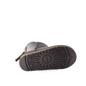 Kids Zip Metallic Chocolate