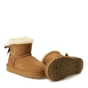 Детские угги Mini Bailey Bow II Chestnut