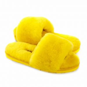 Угги Fluff Slide Slippers YELLOW