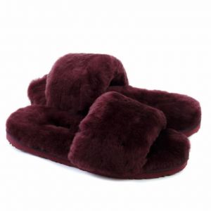 Угги Fluff Slide Slippers DARK PURPLE