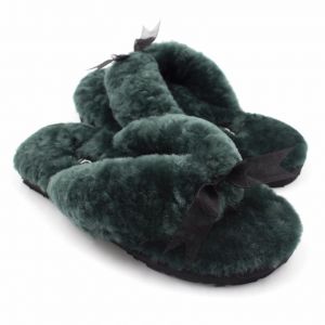 Fluff Flip Flop Dark Green