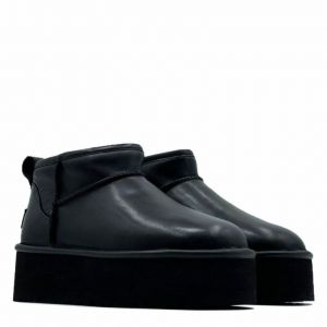 Classic Ultra Mini Platform Leather Black